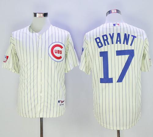 Cubs #17 Kris Bryant Cream 1969 Turn Back The Clock Stitched MLB Jersey - Click Image to Close